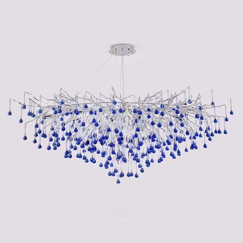 Dining Room Crystal Chandelier Villa Branch Hall Living Room Lamps