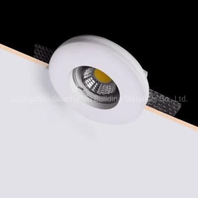 Gypsum Recessed Round and Squared Spot Light