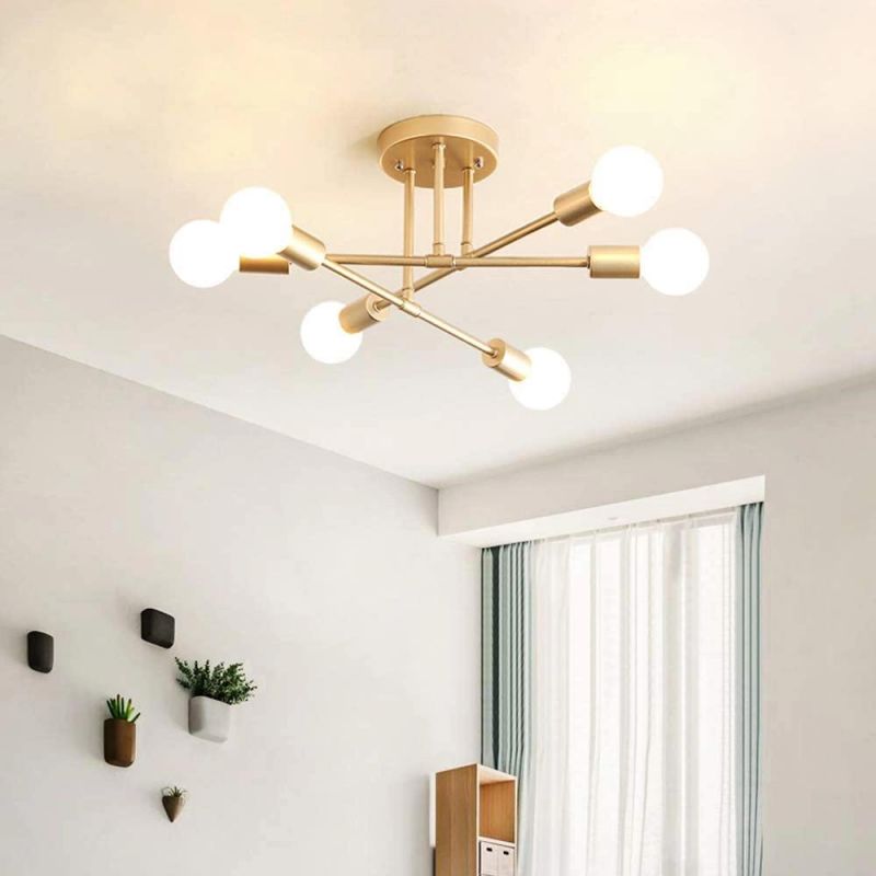 Nordic 6 Head Modern Indoor Bedroom Dining Room LED Ceiling Lamp