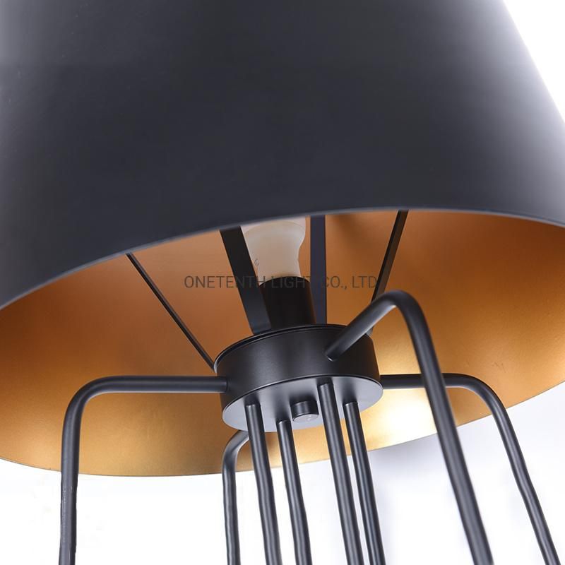 Stainless Steel Body and Shade in Matt Black Finish Floor Lamp