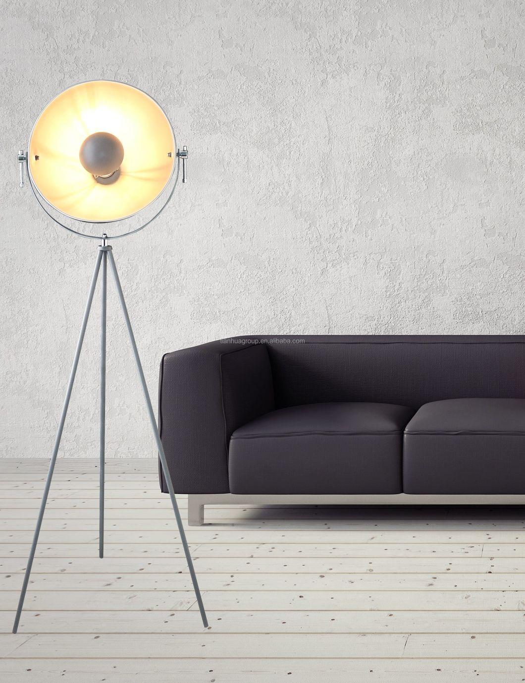 High Quality Modern Art Style Standing Lighting Decorative Metal Tripod Floor Lamp for Living Room