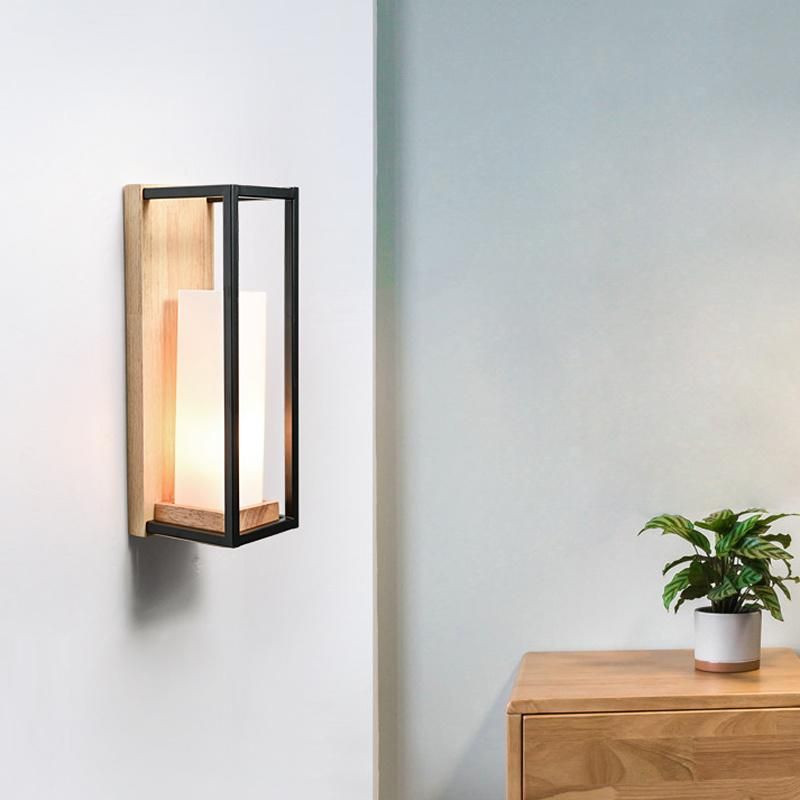 Simple and Creatives Tudy Living Room Lamp Decoration Wood Art Wall Light
