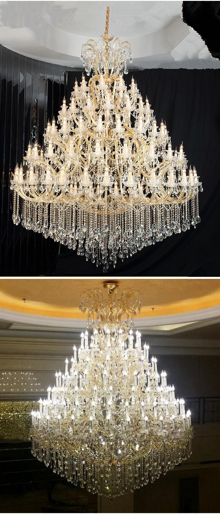 Nordic Style Decoration Luxury Hotel Lobby Custom Large Project Crystal K9 LED Chandelier Light