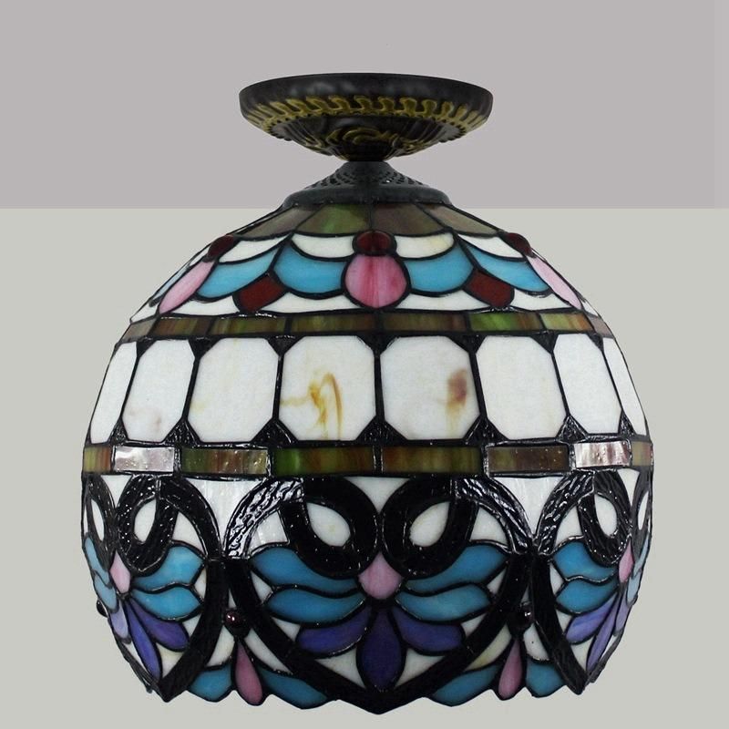 European-Style Lovely Baroque Tiffany Multi-Color Glass Restaurant Bedroom Dining Light Hanging (WH-TA-29)