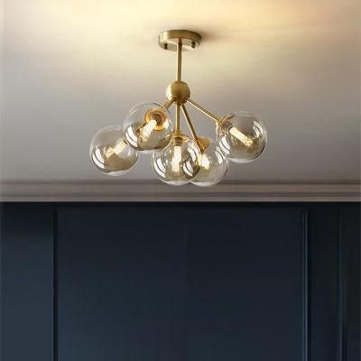 Bulb Modern Style Hotel Lobby Chandelier Bedroom Restaurant Pendant Lamp