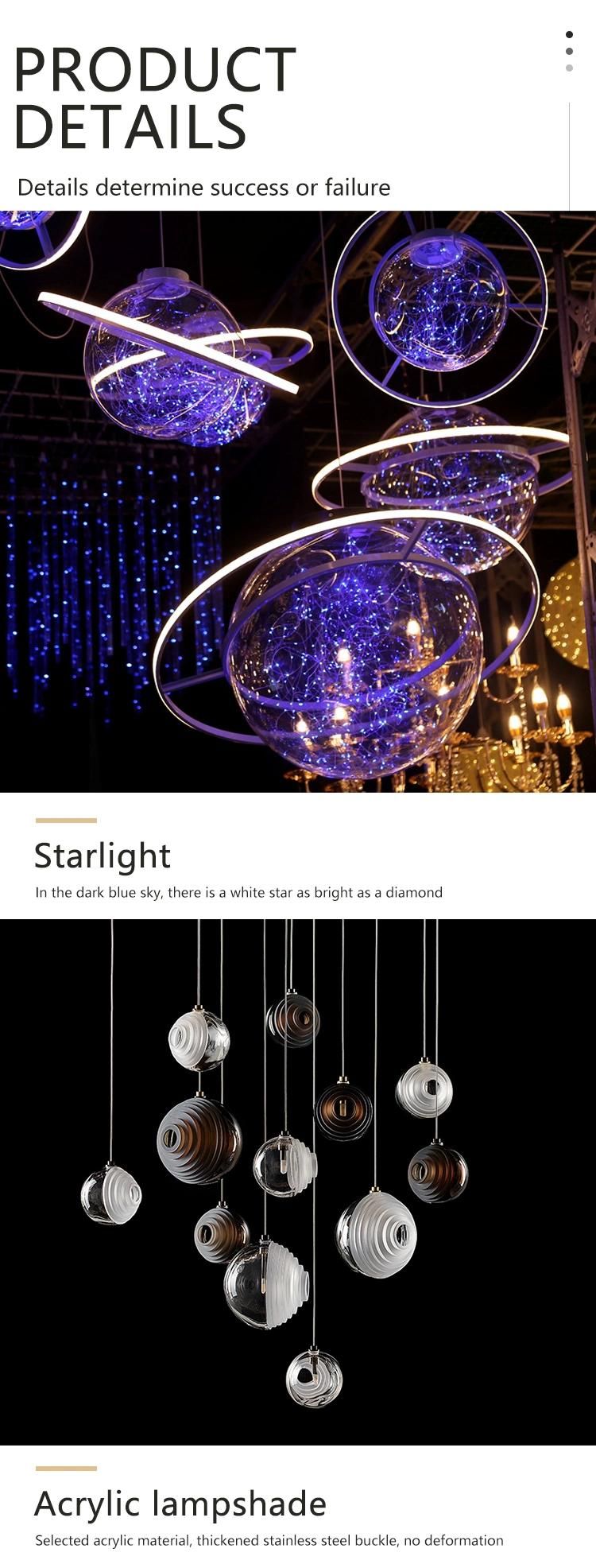 Colorful Art Deco Large Custom Spherical Chandelier