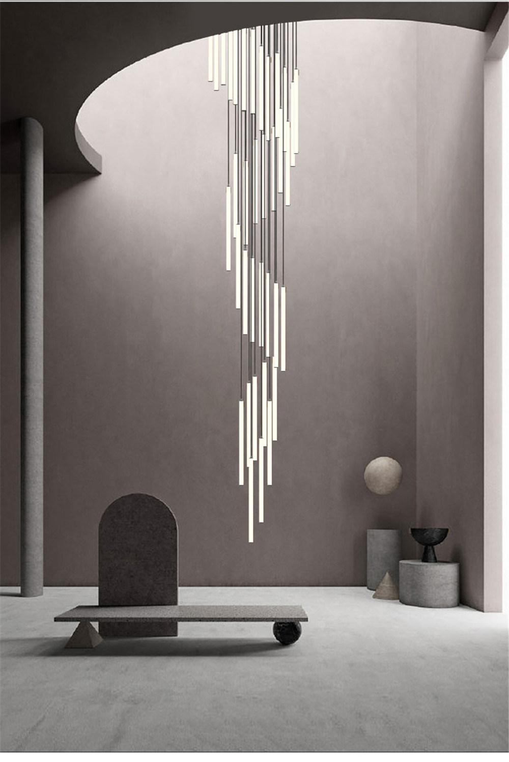Modern LED Stair Chandelier Hanging Lamp