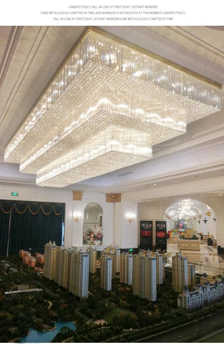 Decor Luxury Chandelier Hotel Lobby Show Room Stainless Steel Large Vintage Ceiling Lighting