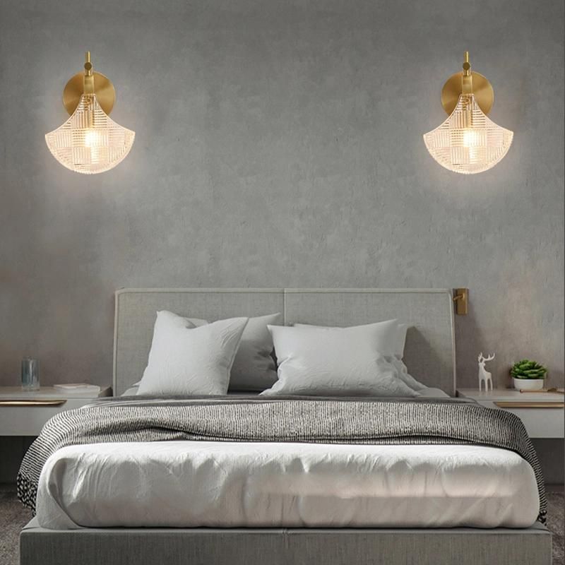 Copper Wall Lamp Bedroom Bedside Light Modern Corridor Decoration LED Lighting