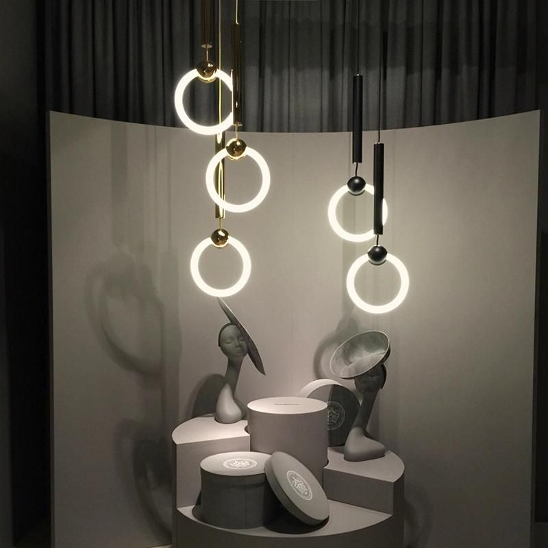 Circle Style Chandelier Dining Room Kitchen Bedroom LED Pendant Lamp