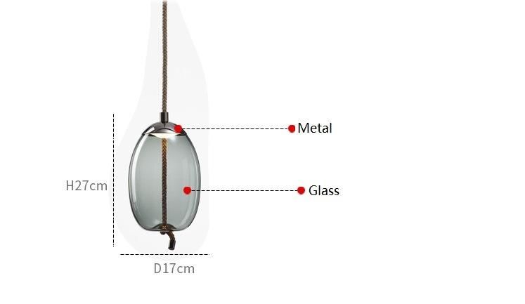 Modern Glass Ball Shape Glass Hanging Lamp Pendant Lighting for Indoor Decoration Zf-Cl-068