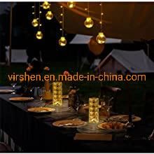 Indoor Decorative Room Restaurant Touch Portable Acrylic Crystal Bedside Rechargeable LED Table Lamp Modern Table Lamps Crystal Bedside Lamps for Bedroom