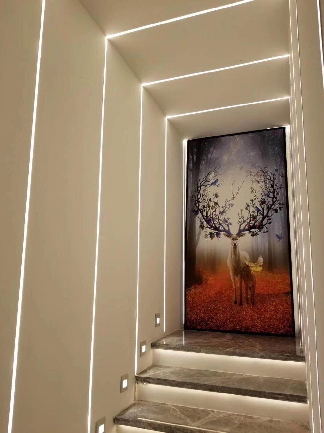 Alu LED Indirect Light Profile Surface Mounted Staircase Aluminum Angle Nosing Profile for Stair Step Aluminum Light