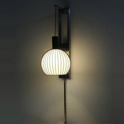 Unique Modern Design Metal Wire and Acrylic Fabric Shade Wall Sconces for Bedsides