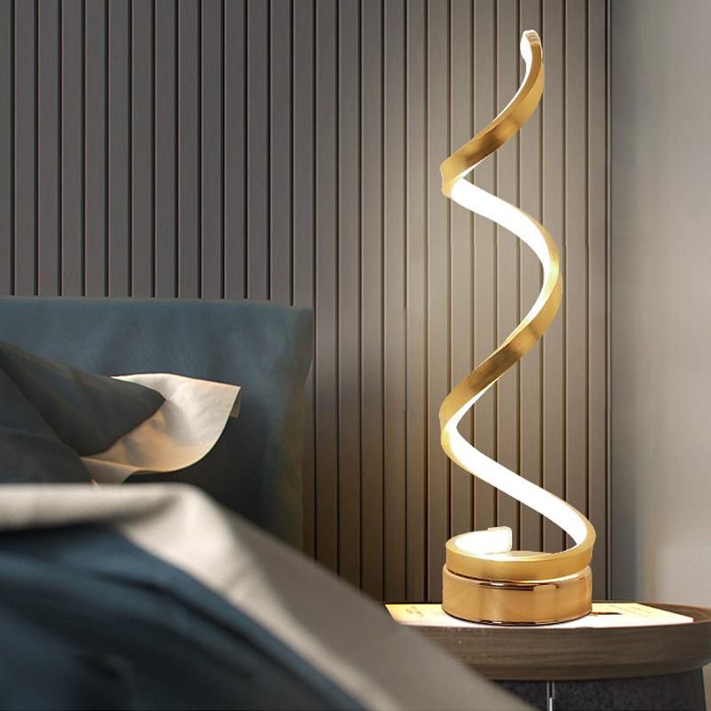 New Products 24W Spiral Shape Book Light Bedside LED Table Lamp