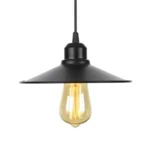 Black Iron Industrial Pendant Light for Shop Dining Room Lamp