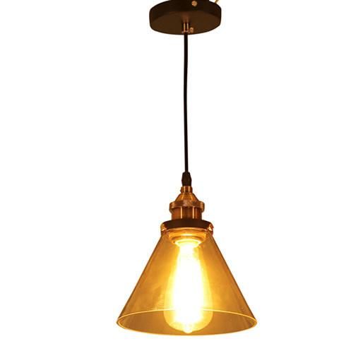 Decorative Vintage Industrial Triangle Glass Edison Bulb Pendant Lamp