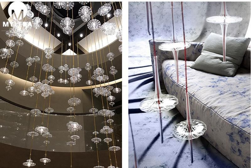 Hanging Suspension Glass Chandelier Lighting for Hotel Lobby