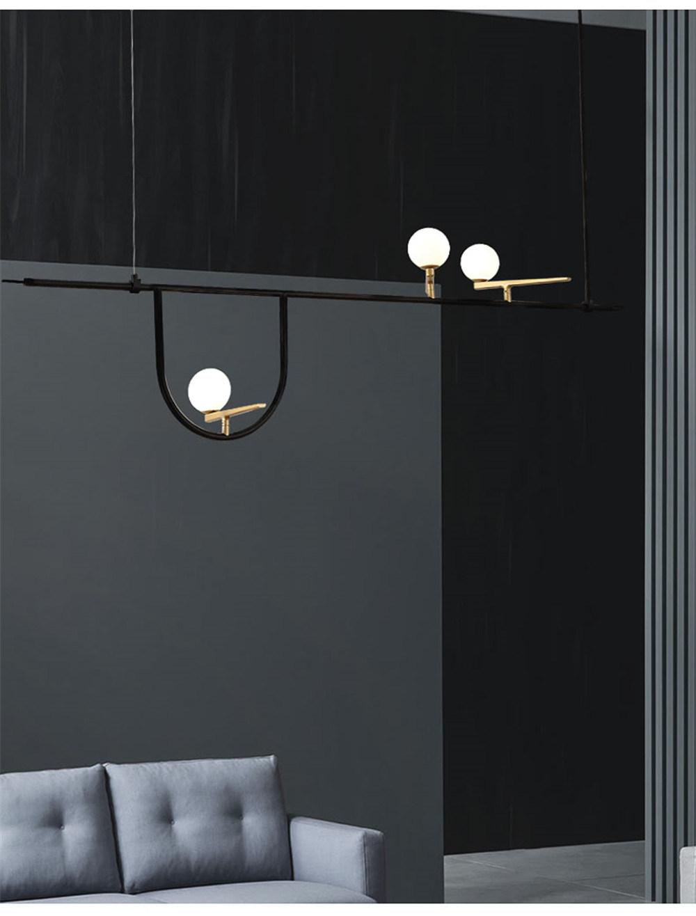 Indoor Chandelier Modern Glass Decorative LED Pendant Light