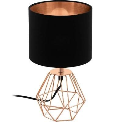 Clothshade Night Lights Rose Gold Cage Table Lamp