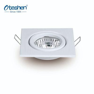 Square Shape Recessed Spot Light Housing Fixture in Steel Material