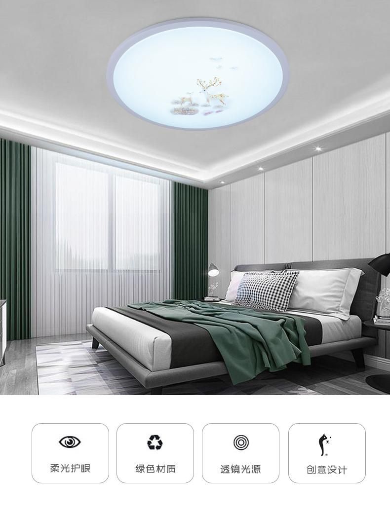 Modern Round LED Ceiling Light for Living Room Reading Room Decoration Lighting
