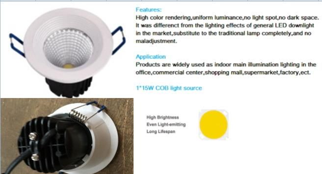 Epistar Chips 5W LED COB Downlight (Wd-Dl-9080)
