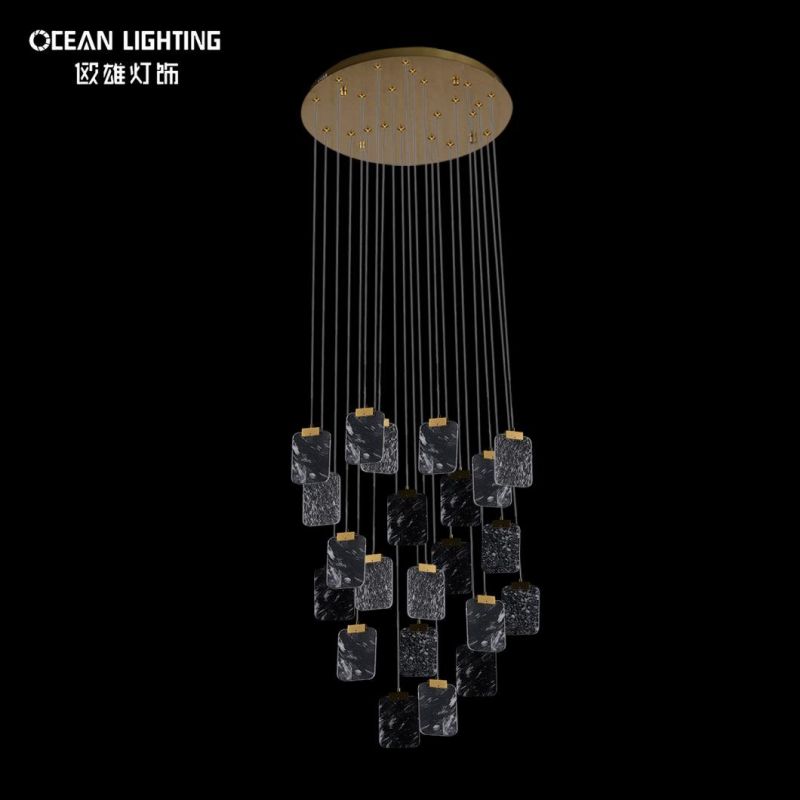 Wholesale Indoor Lighting Warm 3000K Metal Crystal 22*3W Chandelier Luxury