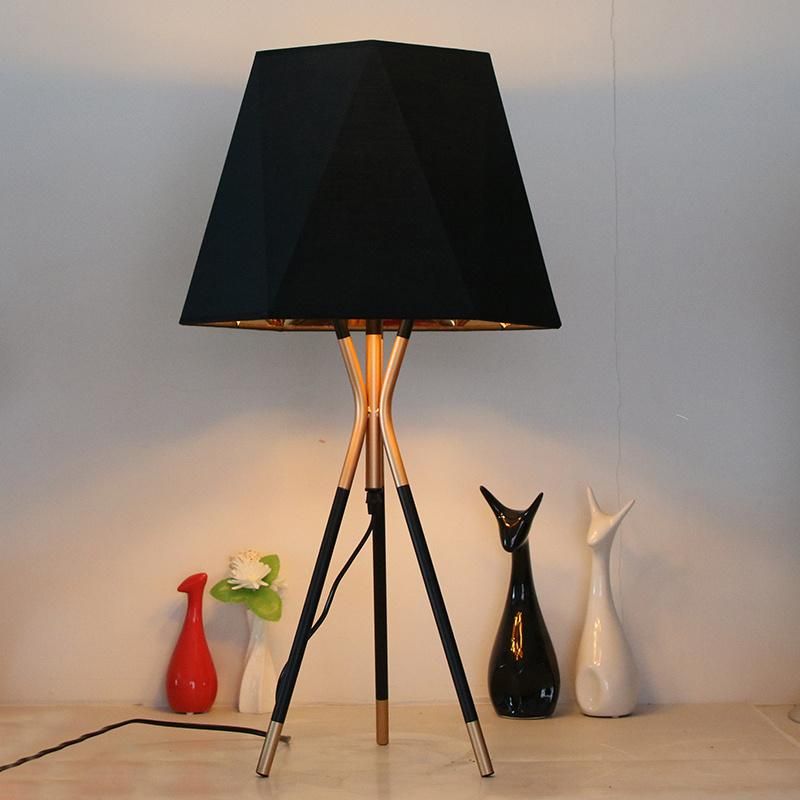 Tripod Floor Lamp Table Lamp Desk Light Living Room Lamp American Modern Floor Lamp Iron Geometric Cover Triangular Decorative Floor Lamp