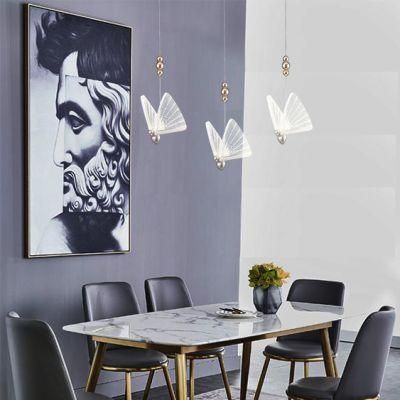 Butterfly Warm Lighting 3000K Metal Crystal 3*3W Chandelier