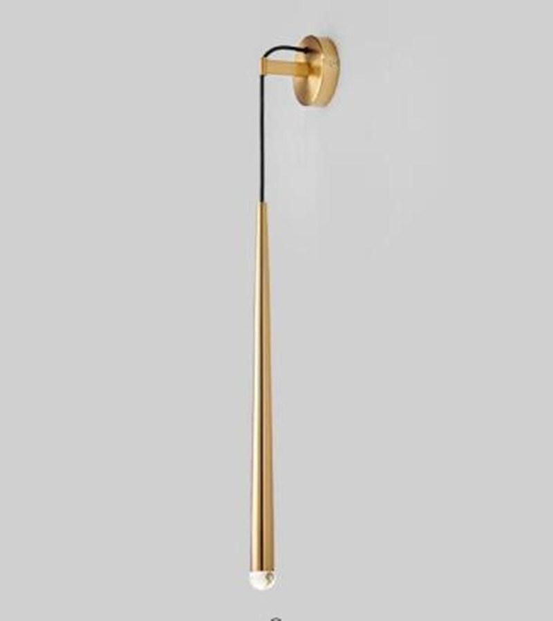 Minimalist Gold Mteal LED Wall Lamp Creative Parlor Bedroom Wall Lamp (WH-OR-48)