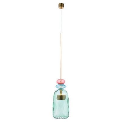 Bedroom Bedside 220V LED Glass Bottle Hanging Luxury Chandeliers Gold Modern Pendant Light