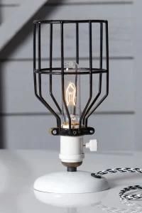 Cheap Black Cage Light Contemporary Table Lamps with E26 Rotate Switch