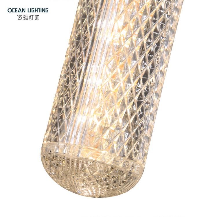 Ocean Lighting Contemporary Living Room Long Luxury Acrylic Pendant Light