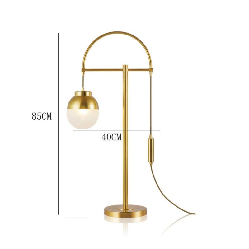 Modern LED Bedside Table Lamps Nordic Living Room Home Decor Glass Ball Desk Light Golden Table Lights Indoor LED Desk Lamp