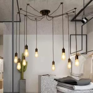 E27 Muti-Heads Edison Bulbs Pendant Lamp for Living Room, Dining Room