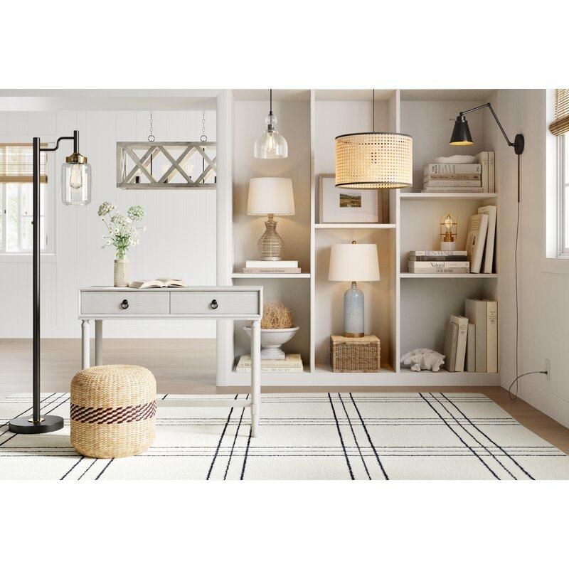 Home Decoration Lights Rattan Desk Table Lamp for Hotel Office Living Room