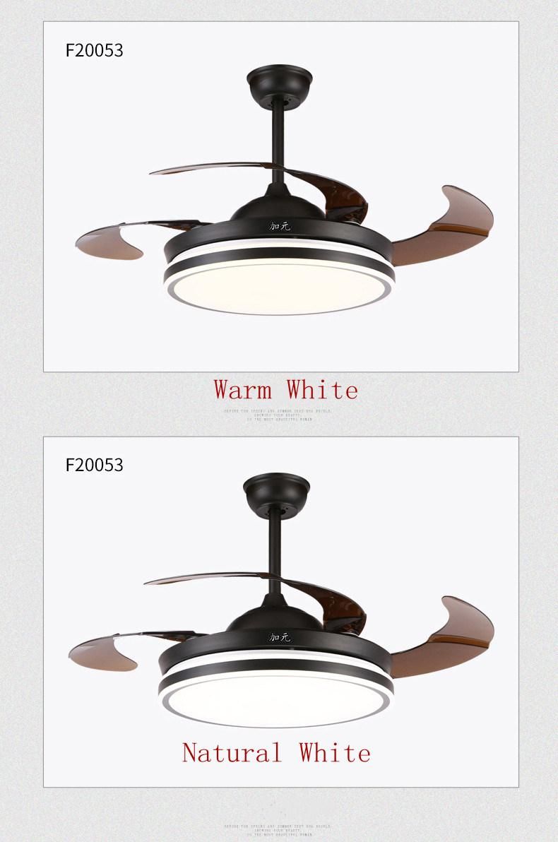 Nordic Minimalist Indoor Lighting Bedroom with Remote Control LED Ceiling Fan