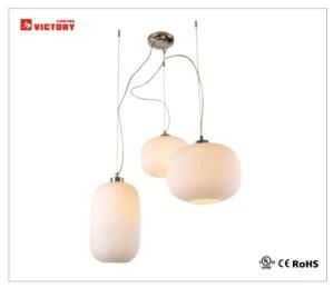 Modern Restaurant White Glass Shade Hanging Lamp/ Pendant Lighting