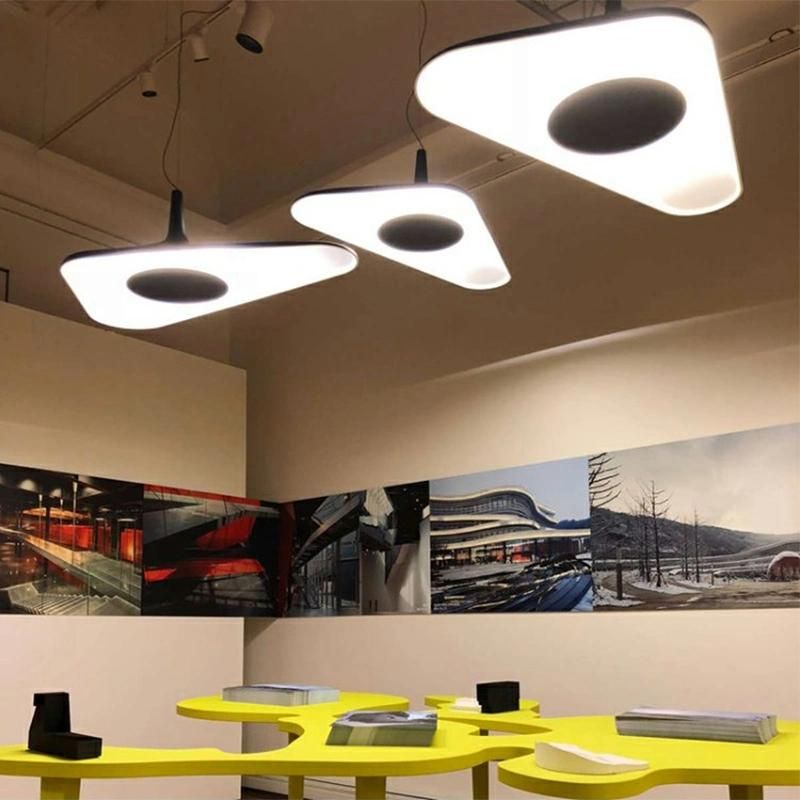 Modern Triangle Contract Style Pendant Lamp Exhibition Hall Hotel Lobby
