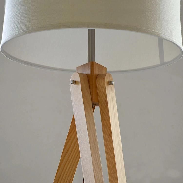 Home Bedside with off- White Fabric Shade Modern Floor Lamp