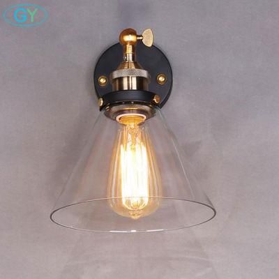 Vintage Wall Lamps Iron+Glass Wall Lights American Country Glass Wall Lamp (WH-VR-110)