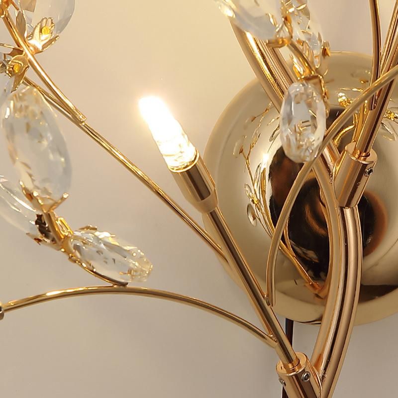 TV Background Wall Living Room Bedroom Bedside Light Crystal Wall Lamp Mirror Headlamp