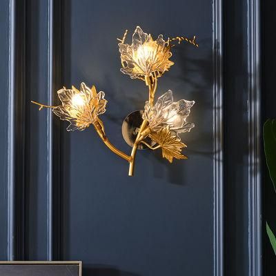 Modern G9*3 Wall Light Indoor Living Room Wall Bracket Light Aluminum Simplicity Decorative Glass Wall Light