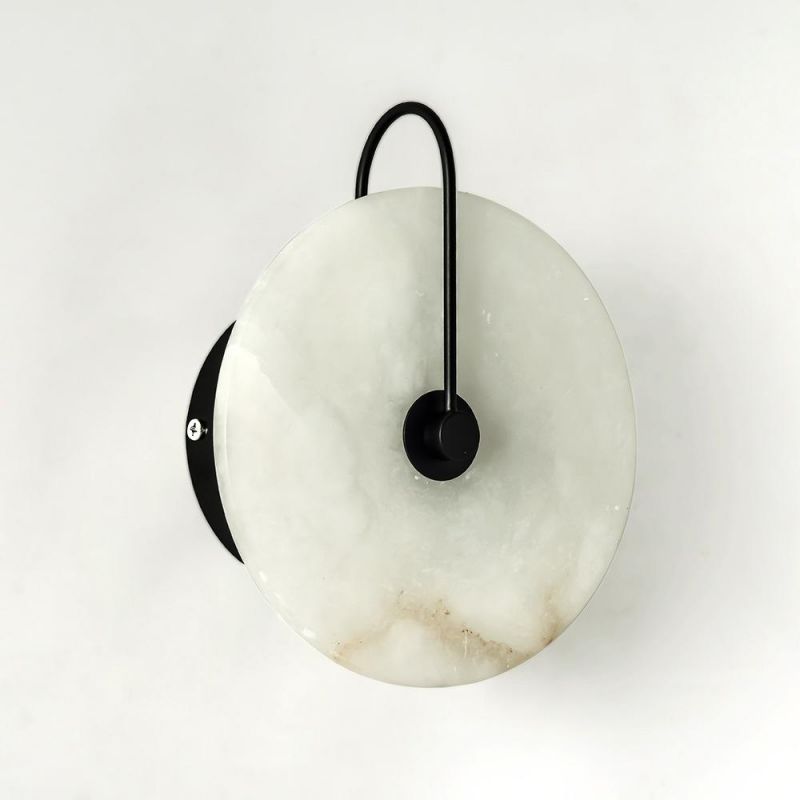 Modern Sconces Lamp Wall Lights Marble Lampshade LED Natural Stone Lamp (WH-OR-132)