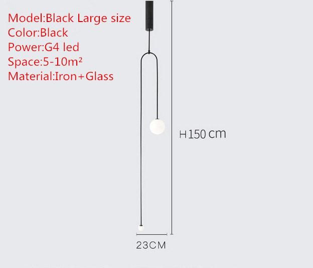 Modern Glass Pendant Lighting Art Indoor Evert Eye-Catching Minimalist Double Globe Pendant Light (WH-AP-305)
