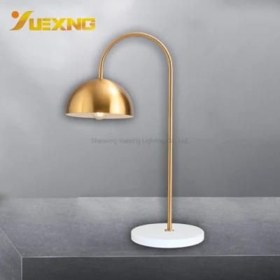 Custom Design Bed Side Home Decorative Eye-Caring Brass Hotel GU10 Max 50W Light Table Resding Lamp