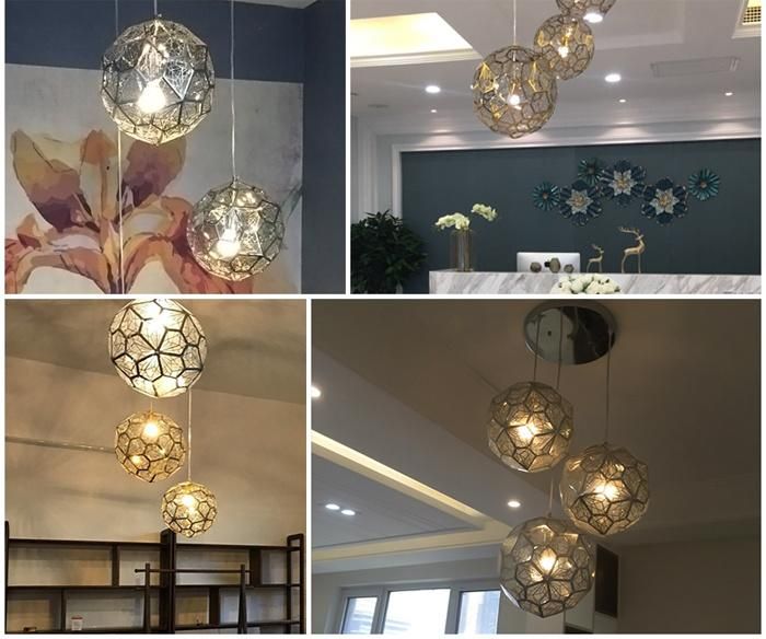 Post-Modern Stainless Steel Ball Hanging Light Pendant Lamp in Gold, Silver, Copper Color, for Restaurant, Kitchen