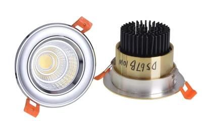 High Quality Hotel Home Restaurant Isolated Driver Recessed Ceiling 10W Anti-Glare RGBW LED COB Spotlight Panel Light Downlight