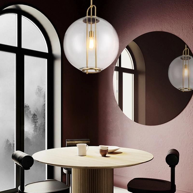 European Modern Living Room Bedroom Restaurant Hotel Model Room Bubble Ball Glass Pendant Light